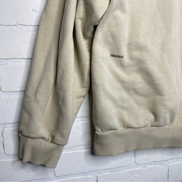 Pangaia Bone Beige Tan Pullover Organic Recycled Cotton Hoodie Size Medium - Picture 9 of 12